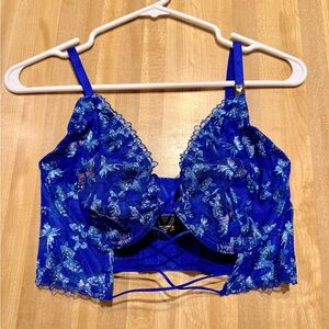 Victoria's Secret Very Sexy Butterfly Embroidery Corset Long Line Bra Top SDD